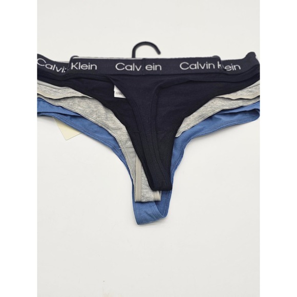 Calvin Klein Other - Calvin Klein Thong Underwear Women M Multicolor NWT 3-Pack Cotton Logo Waistband